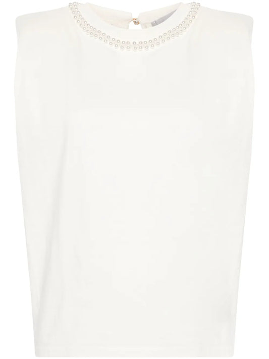 Shoulder-Pads Sleeveless T-Shirt