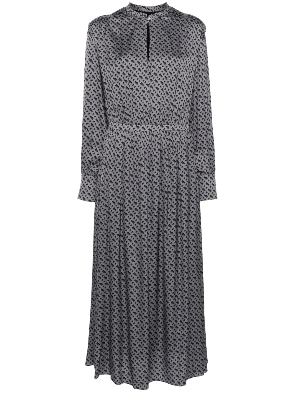 Tonal Monogram-Print Midi Dress