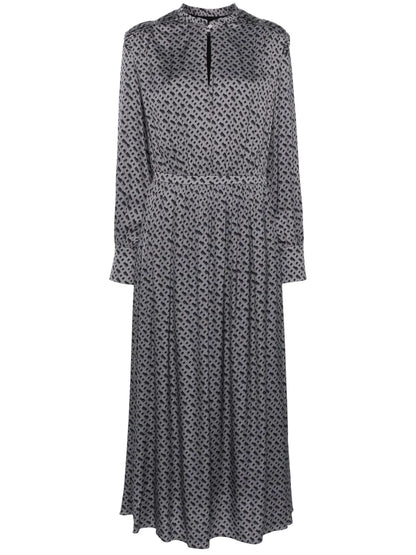 Tonal Monogram-Print Midi Dress