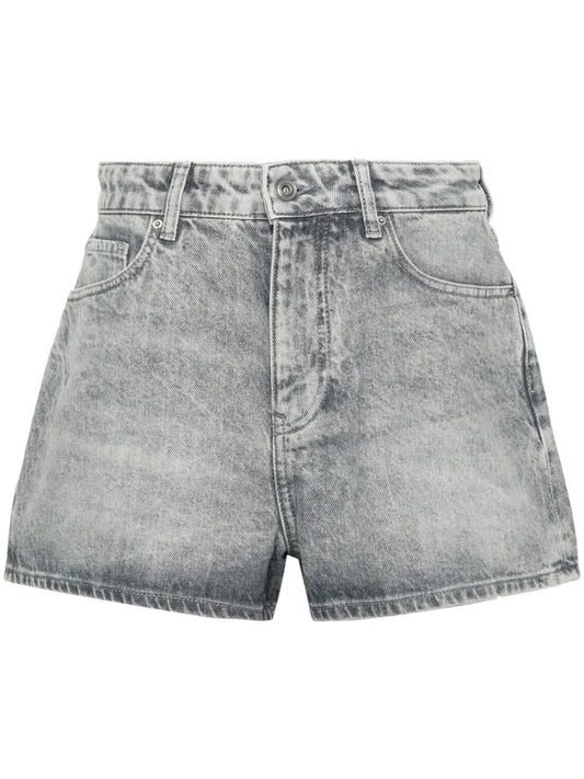 Logo Patch Denim Shorts