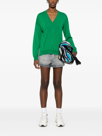 Logo Patch Denim Shorts