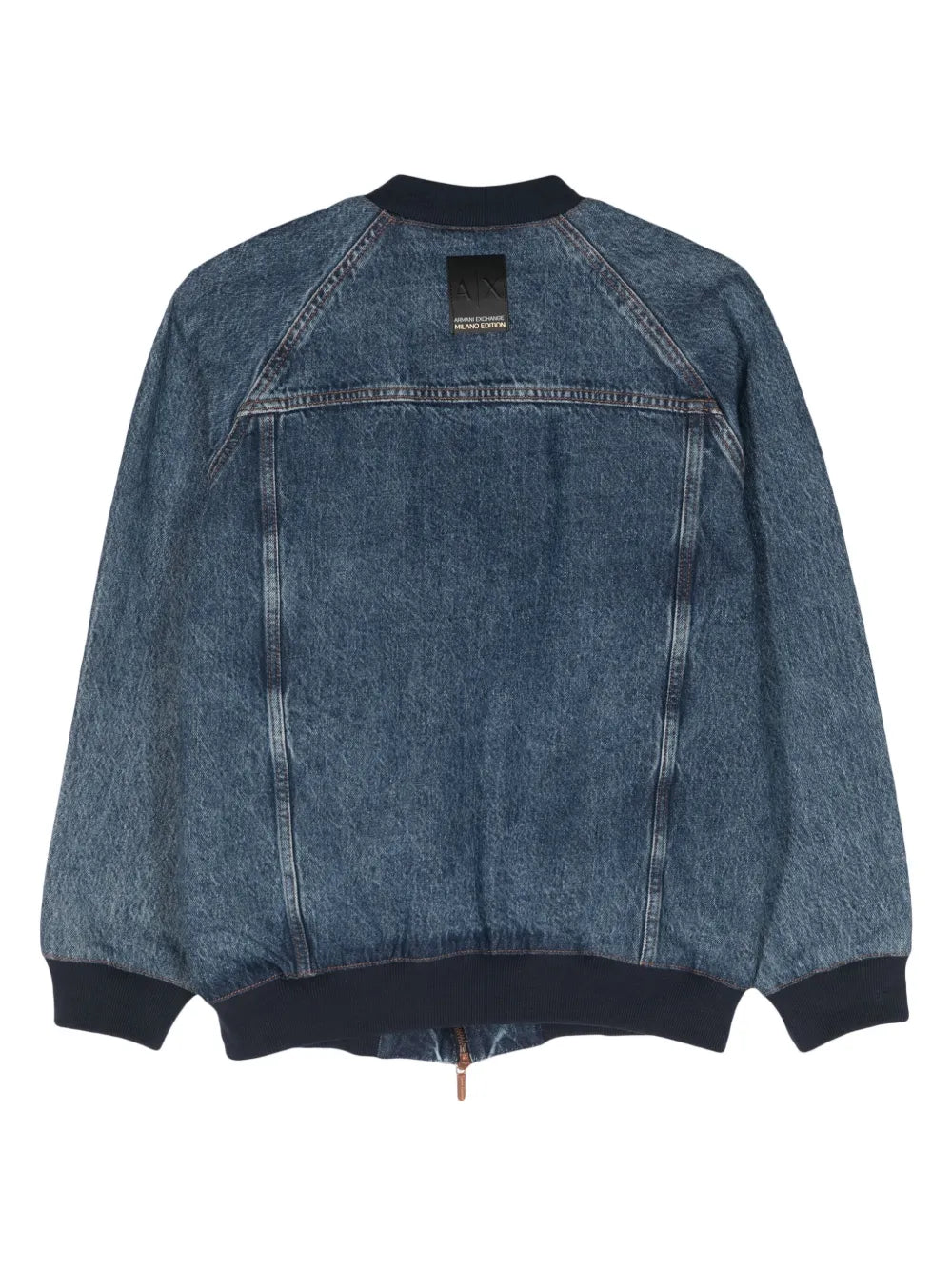 Zip-Up Denim Bomber Jacket