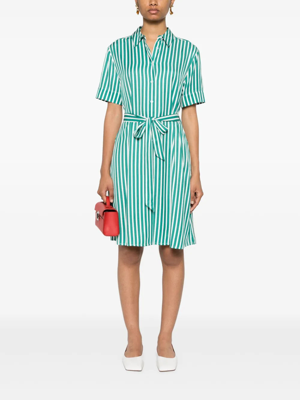 Striped Midi Shirt Dress