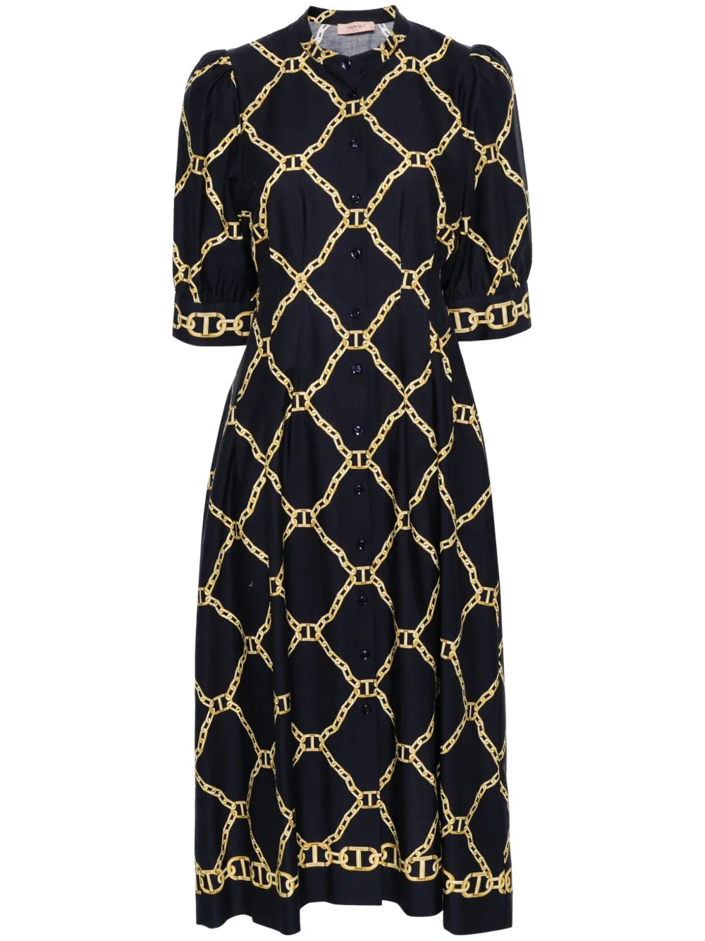 Chain-Ling Print Midi Dress