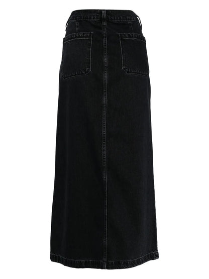 La Bardot Denim Maxi Skirt