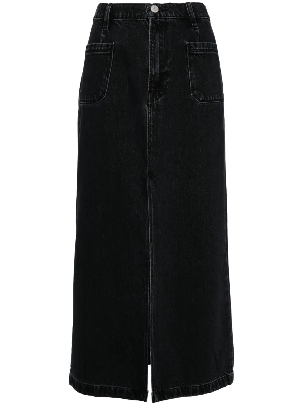 La Bardot Denim Maxi Skirt