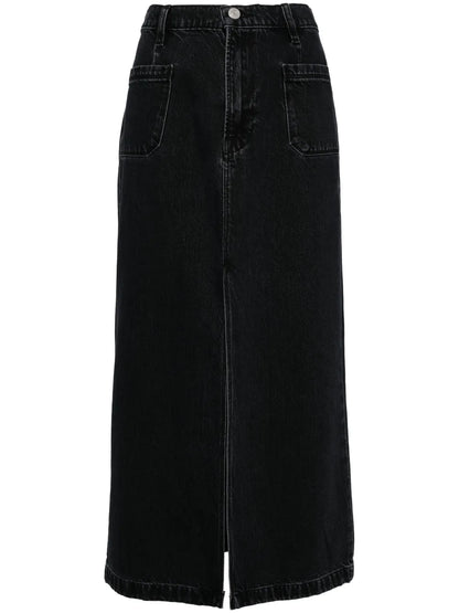 La Bardot Denim Maxi Skirt