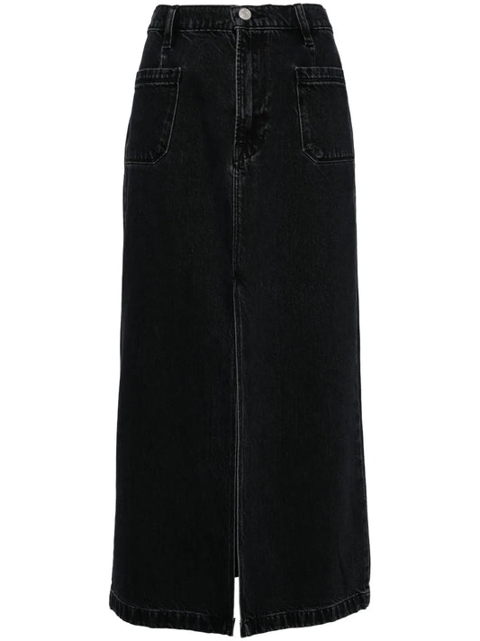 La Bardot Denim Maxi Skirt