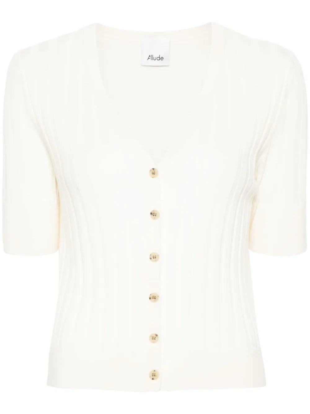 Ribbed-Knit Virgin Wool Cardigan