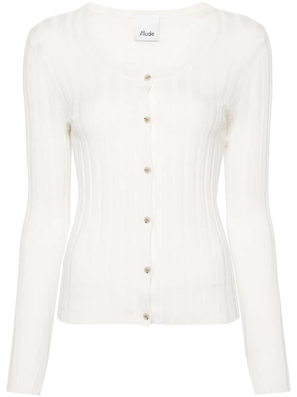 Ribbed-Knit Virgin Wool Cardigan