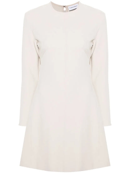 Flared Crepe Minidress