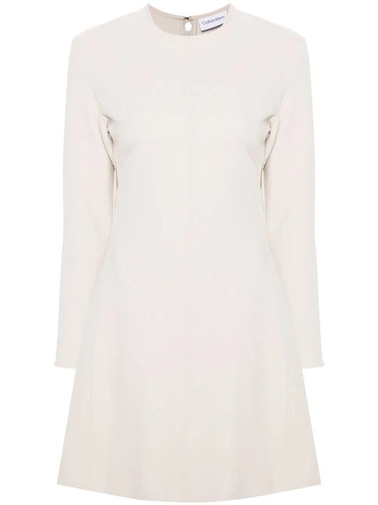 Flared Crepe Minidress