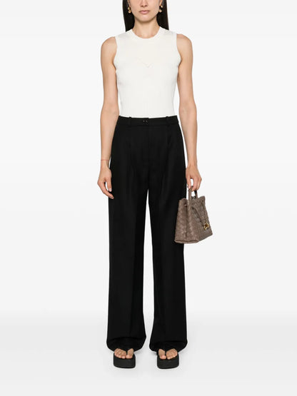 Pleat-Detailed Virgin Wool Trousers
