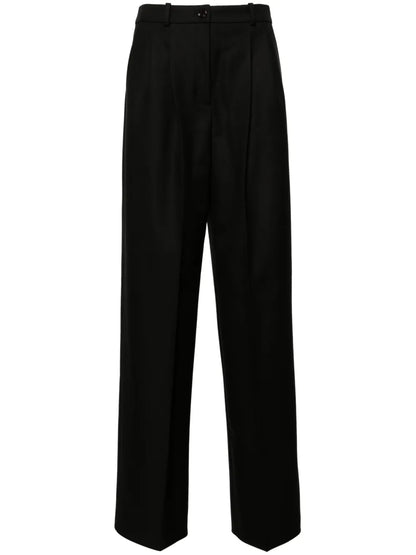 Pleat-Detailed Virgin Wool Trousers