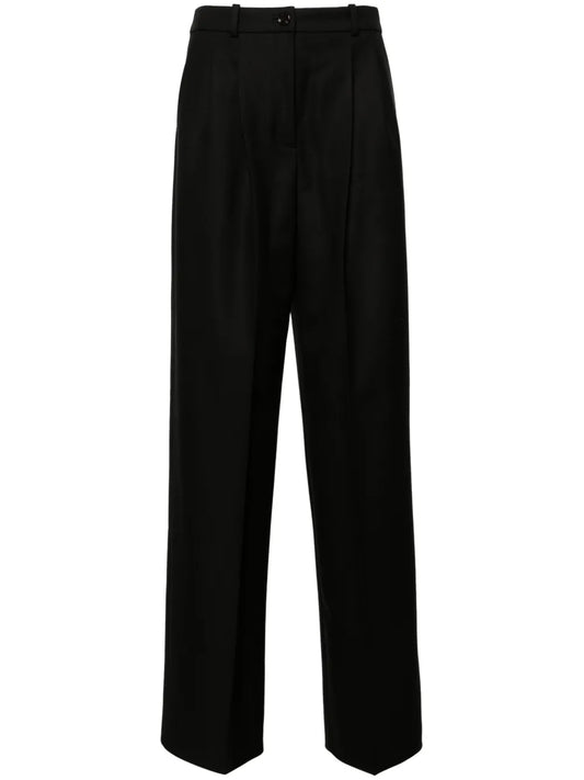 Pleat-Detailed Virgin Wool Trousers
