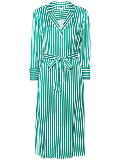 Striped Midi Shirt Dress