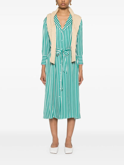 Striped Midi Shirt Dress