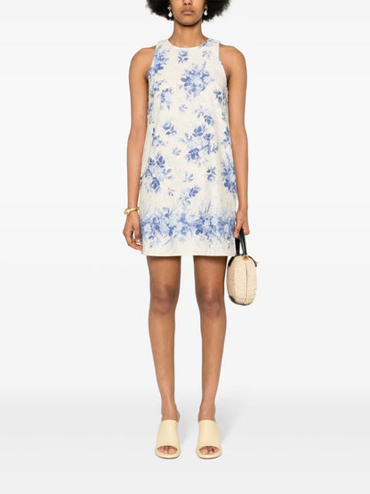 Floral-Print Mini Dress