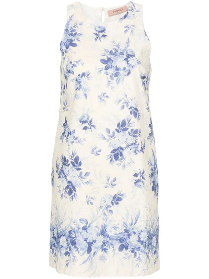 Floral-Print Mini Dress