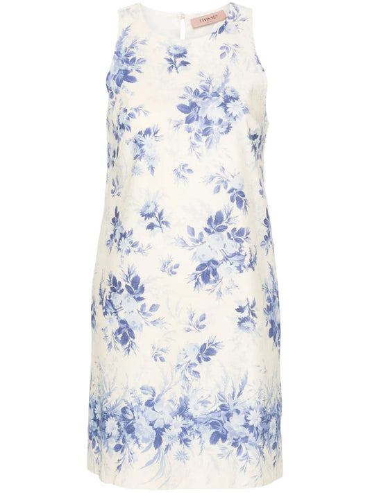 Floral-Print Mini Dress