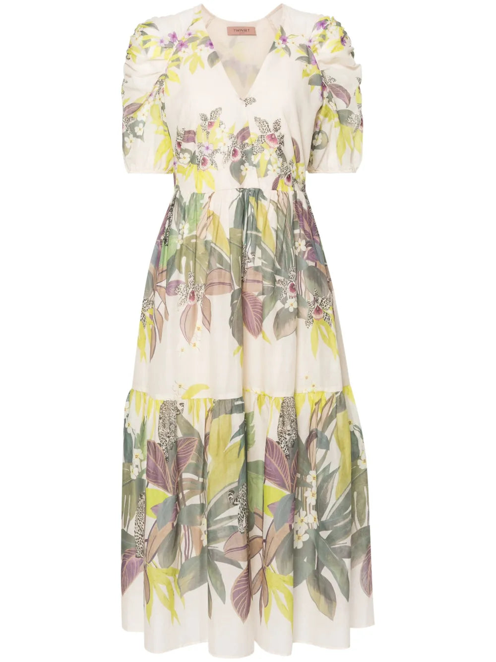 Jungle-Print Muslin Dress