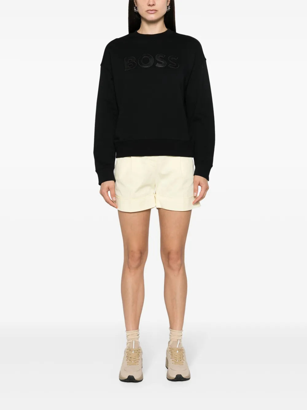 Logo-Patch Cotton Sweatshirt