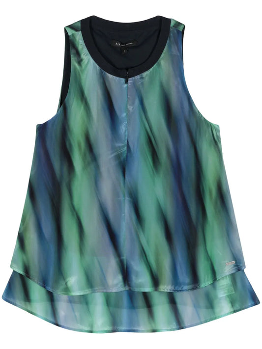 Zip-Up Satin Top