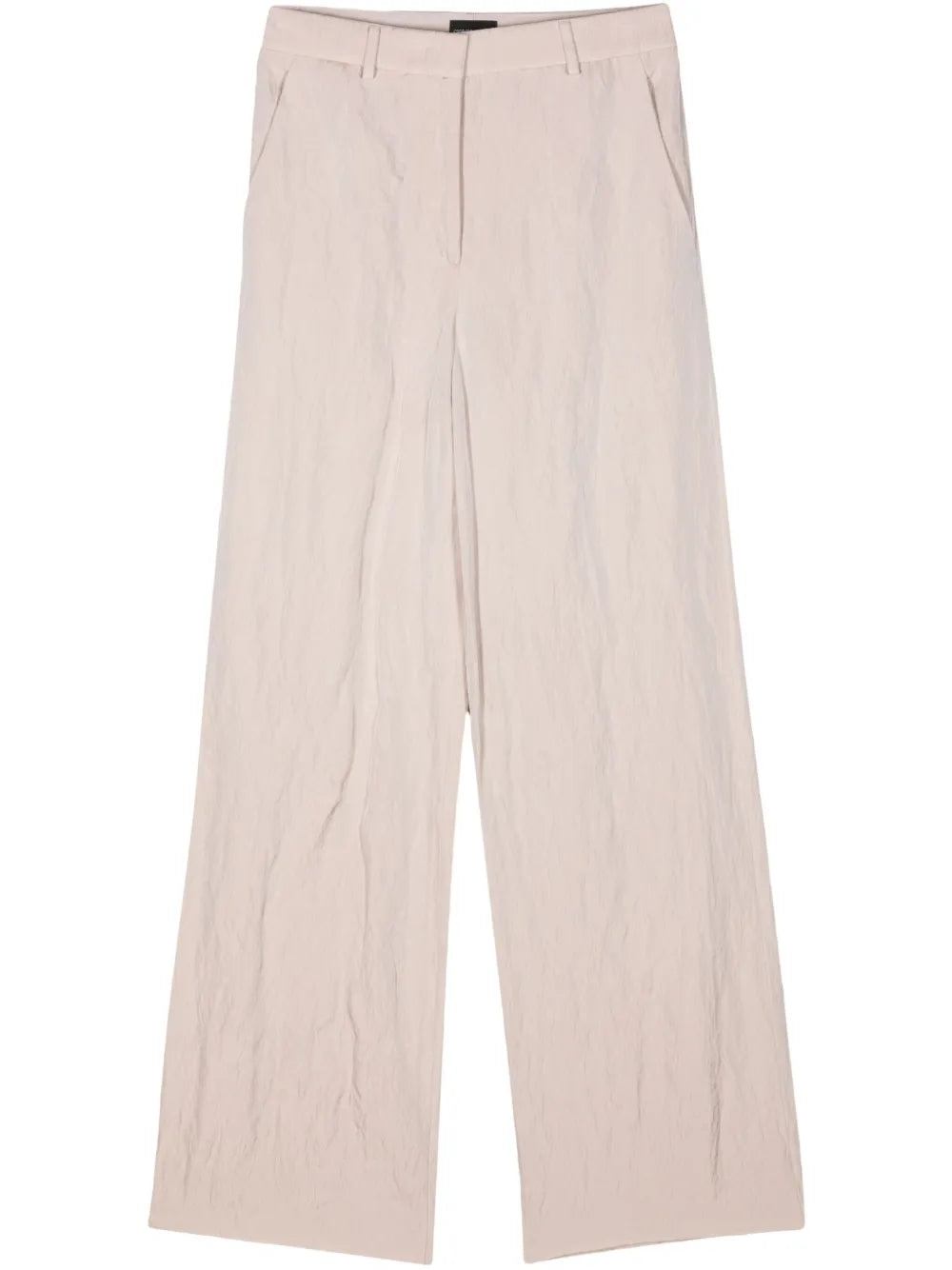 Creased Twill Straight Trousers