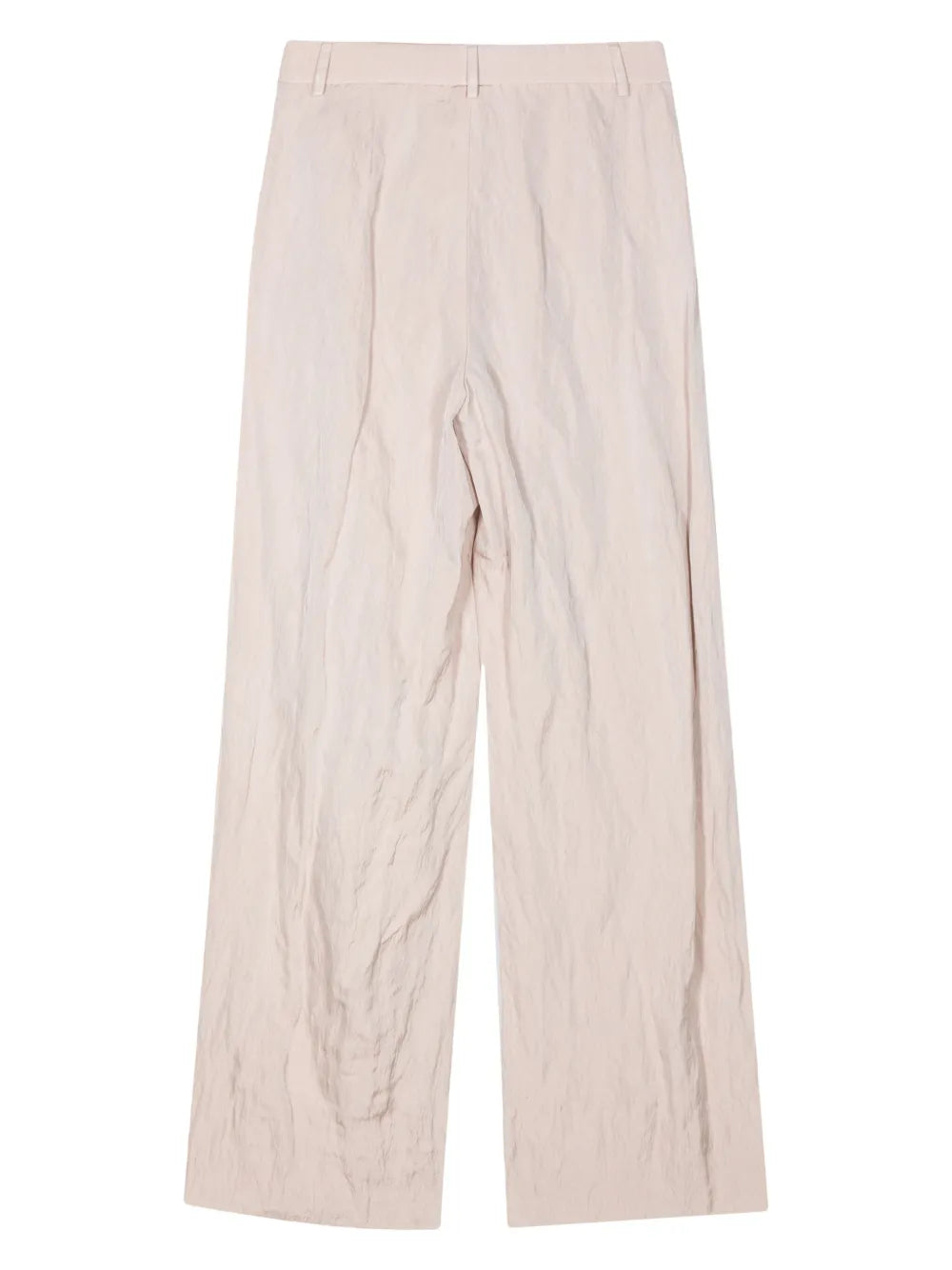 Creased Twill Straight Trousers