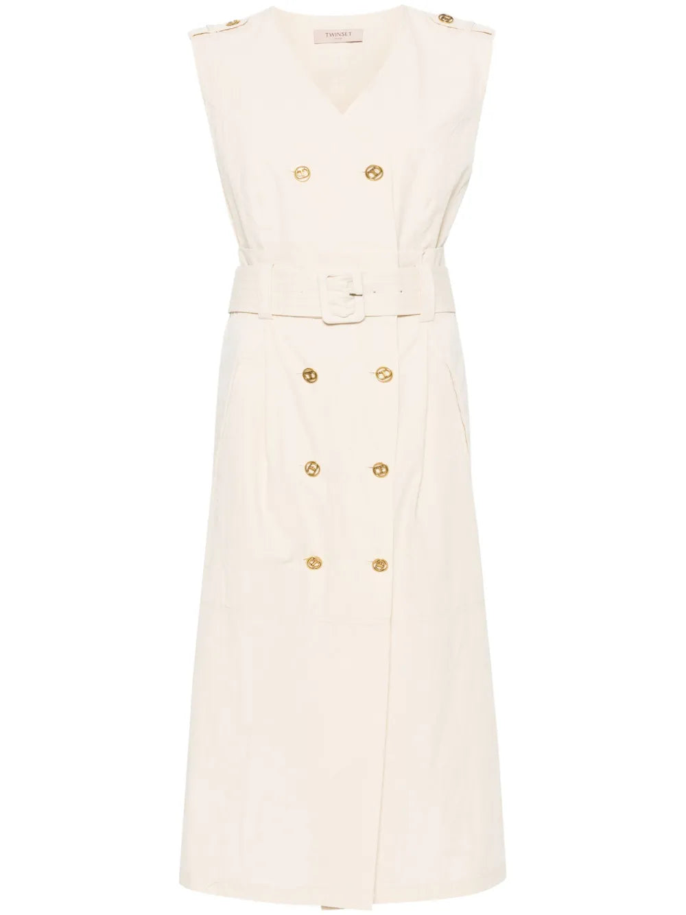 Double-Breasted Midi Dress