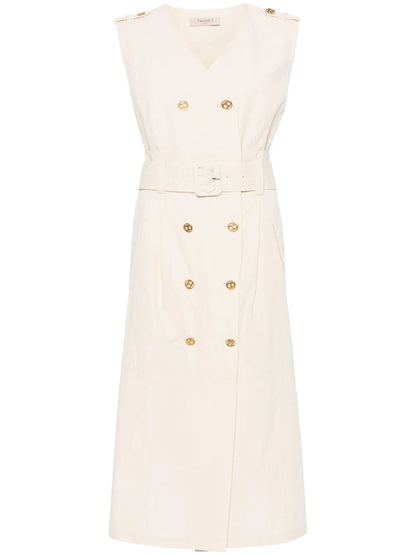 Double-Breasted Midi Dress