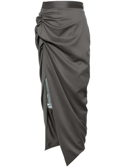 Panther Gathered Maxi Skirt