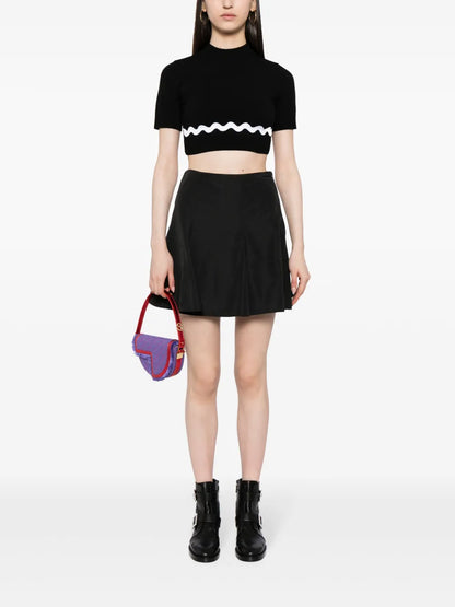 Wave Cropped Sweater