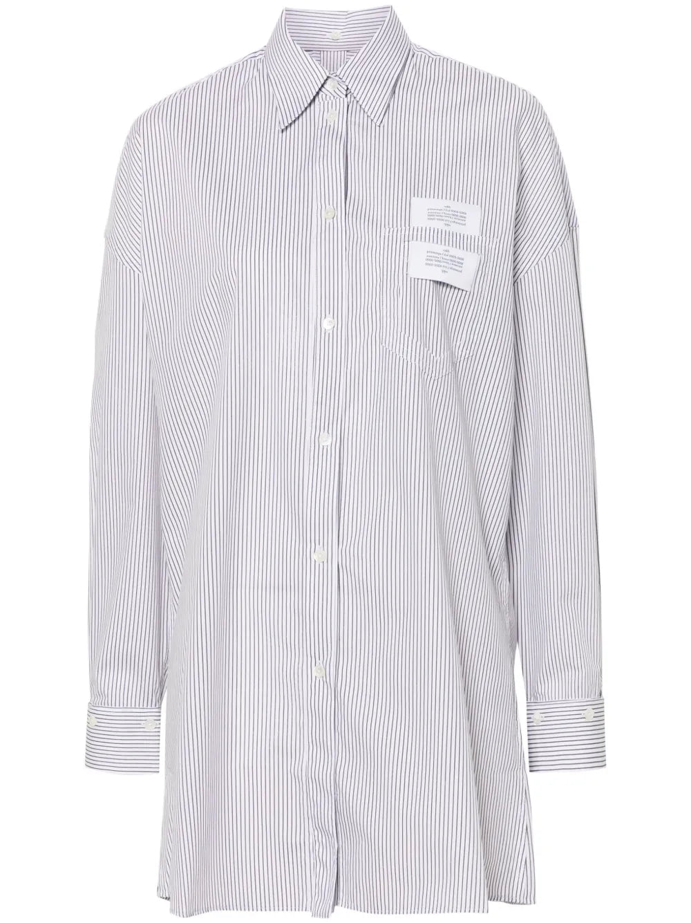 Logo-Patch Striped Shirt
