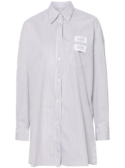 Logo-Patch Striped Shirt