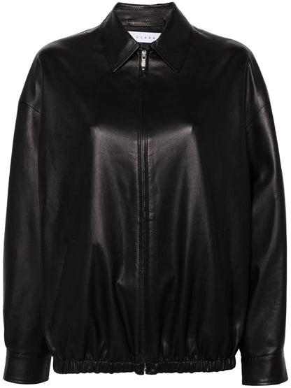 Zip-Up Leather Jacket