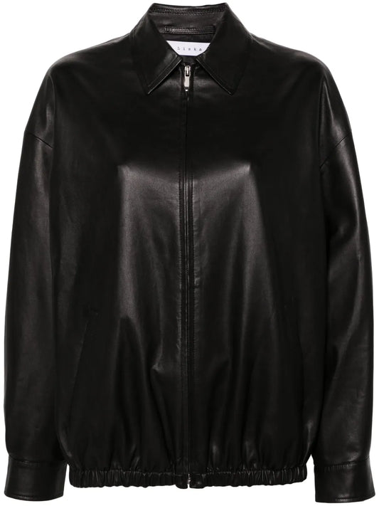 Zip-Up Leather Jacket