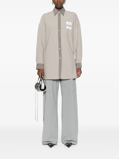 Logo-Patch Detachable-Panels Shirt