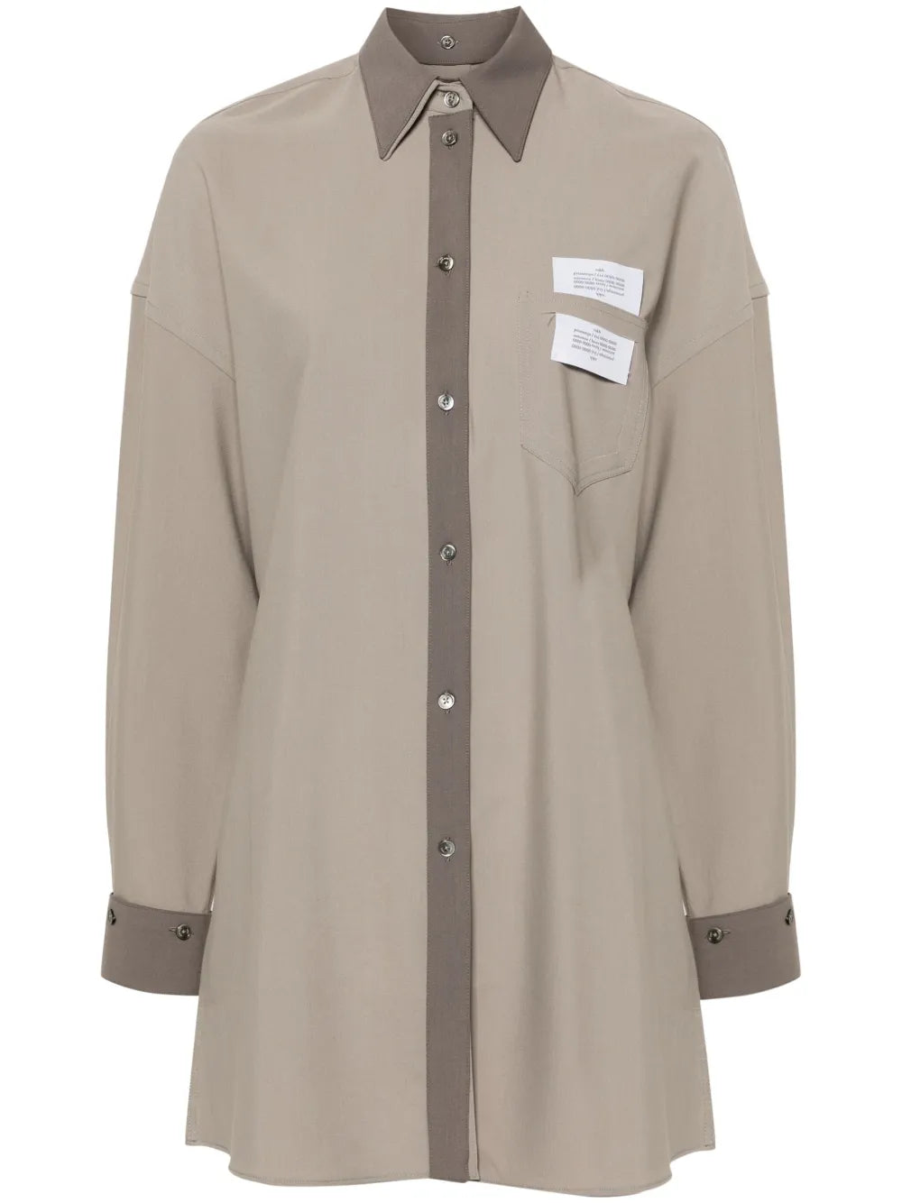 Logo-Patch Detachable-Panels Shirt