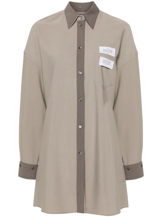 Logo-Patch Detachable-Panels Shirt