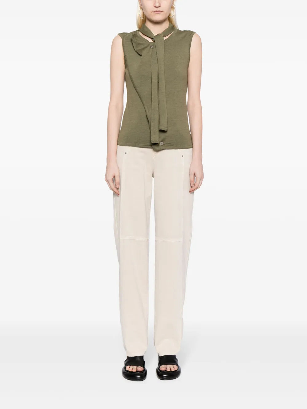 Scarf-Detail Asymmetric Top