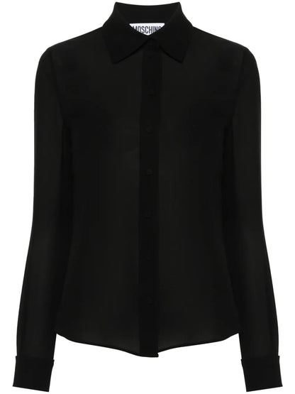 Long-Sleeved Silk Shirt