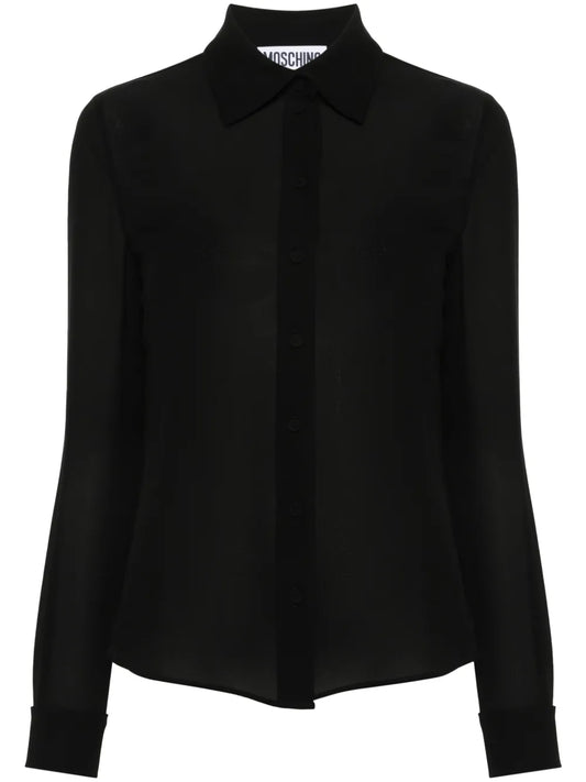 Long-Sleeved Silk Shirt