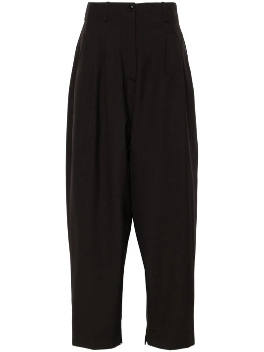 Pleated Wide-Leg Trousers