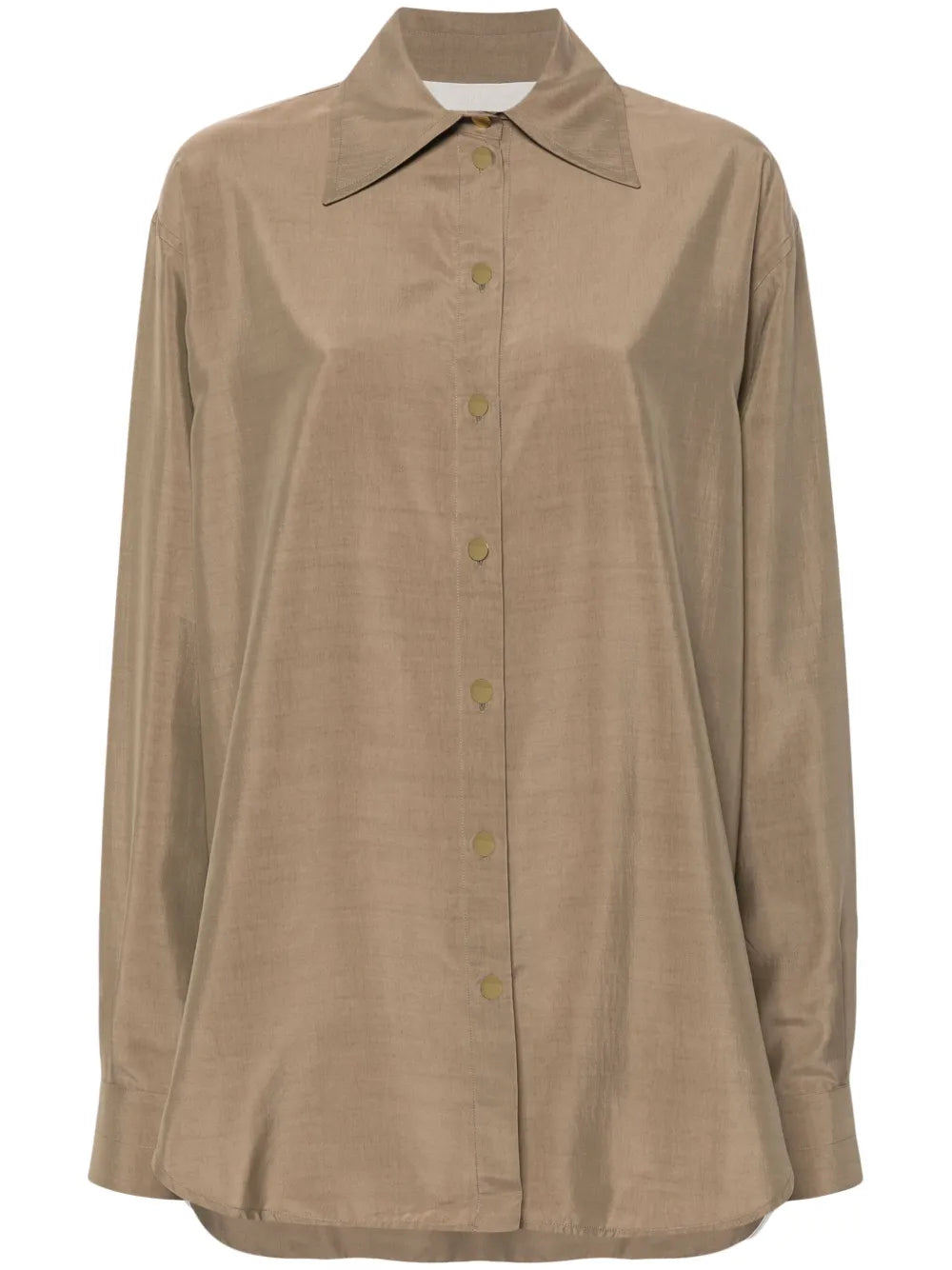 Pointed-Collar Buttoned Shirt
