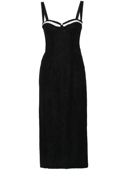Floral-Lace Midi Dress