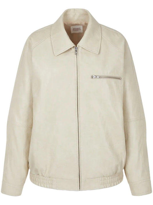 Zip-Up Faux-Leather Jacket