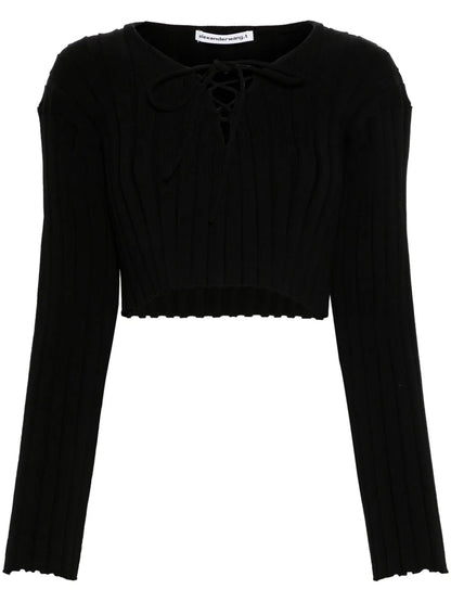 Cropped Ribbed Sweater