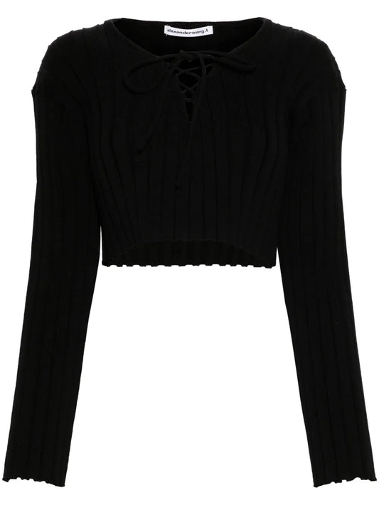 Cropped Ribbed Sweater