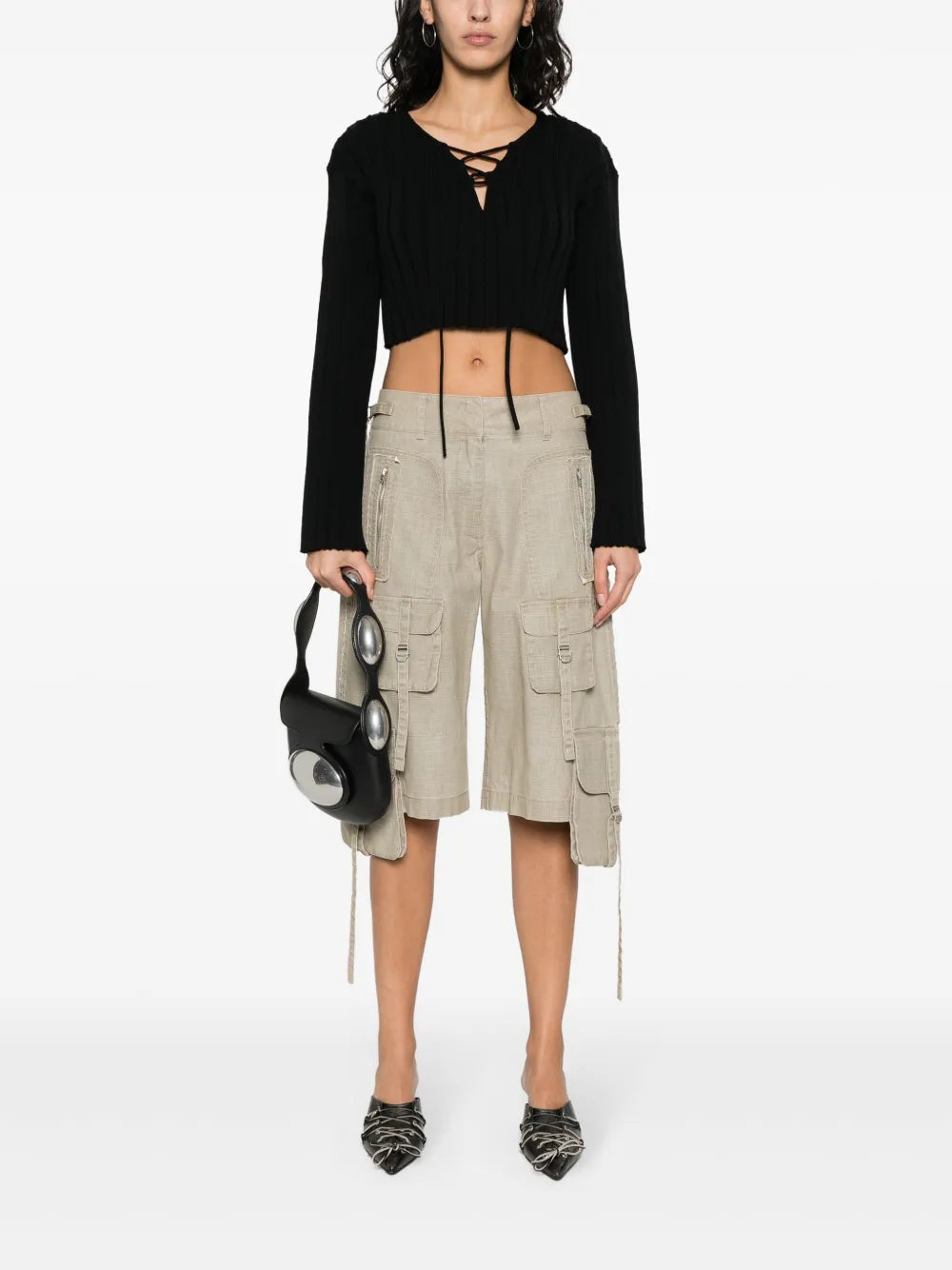 Cropped Ribbed Sweater